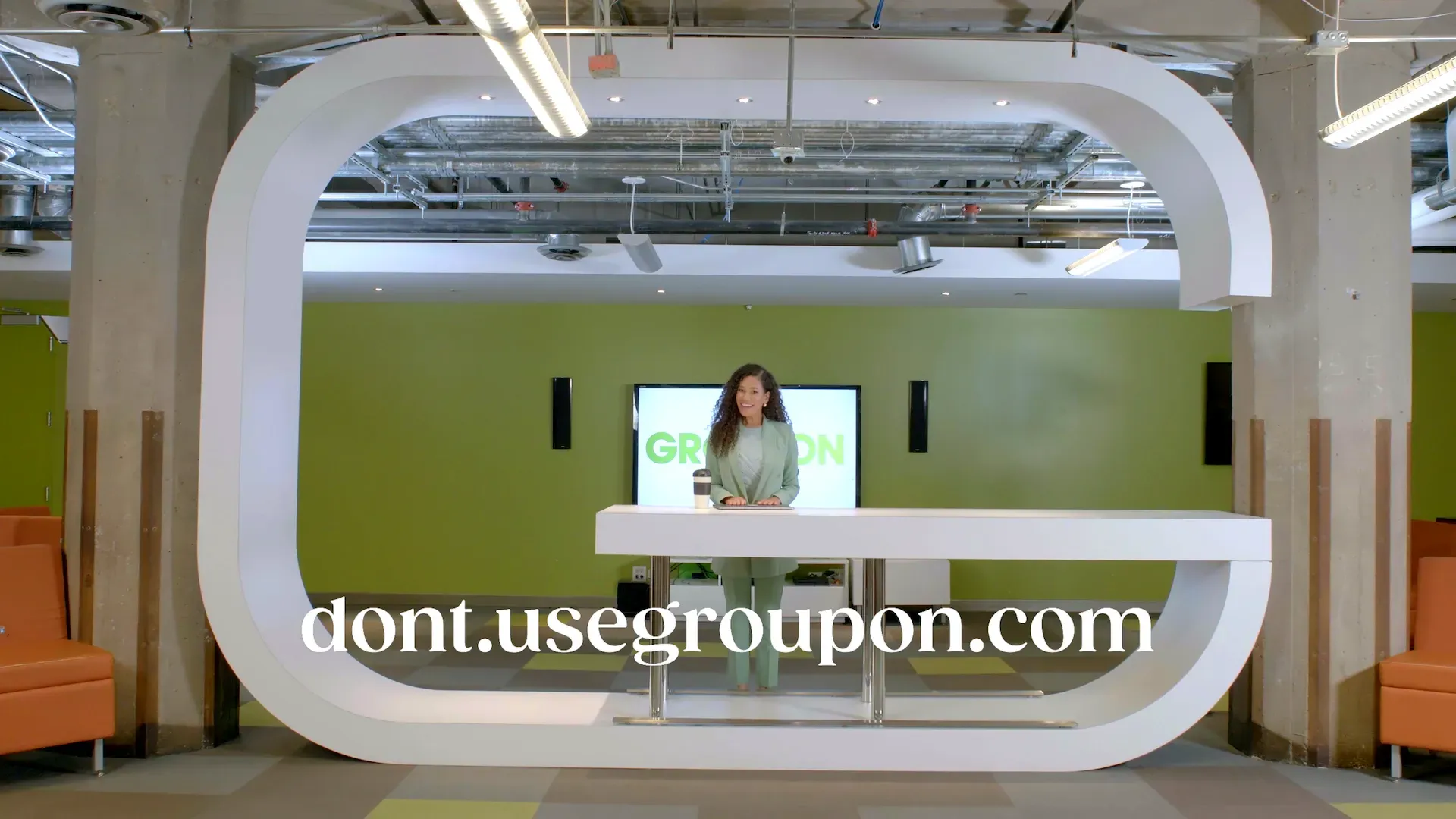 Still 5 from the Don't Use Groupon hero ad